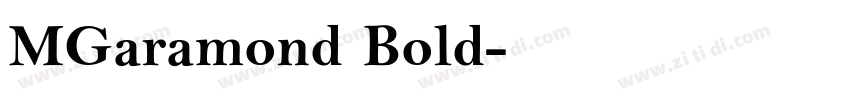 MGaramond Bold字体转换